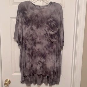 Mud pie oversized tie dye blouse.